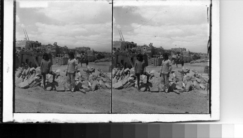 An Indian Pueblo, Hopi Reservation. Arizona