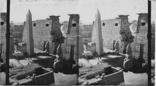 The Obelisk, Pylon of the Temple of Luxor, Egypt