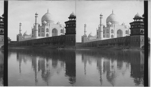 The Taj Mahal from the Jumna - S. E. Agra. India