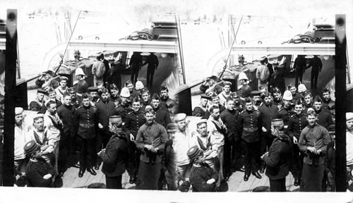 Off Duty - British Flagship "Blake", New York Harbor, U.S.A