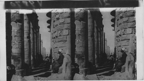 The famous Columnade of the great Hypostyle Hall in the Temple of Karnak, Thebes, Egypt