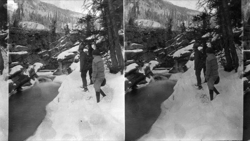 The "Devil's Punch Bowl" looking east to "Roaring Fork". Colo. (Roaring Fork near Glenwood Spgs.)