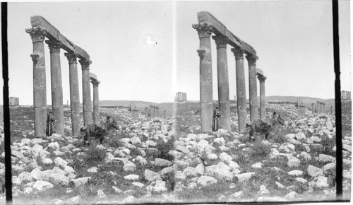 W. side colonade - Temple of Sun. Jerash. Palestine