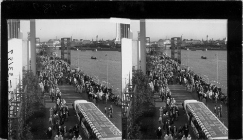 South along Horticultural Building and Lagoon Walk, A Century of Progress, Chicago, 1933