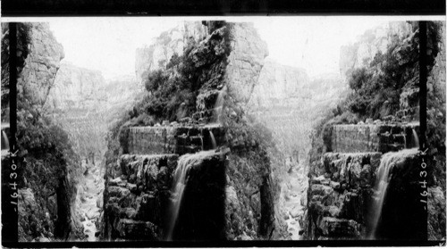 The Gorge of the Rummel and Falls from the stair bridge, Constantine, Algeria