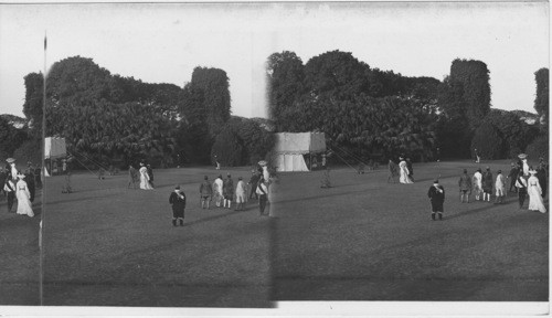 Prince of Wales - India. H.R.H. Proceeding to the Shamiana for Tea, Garden Party, Lucknow