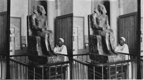 Statue of King Khephren the constructor of the Second Pyramid found near the Grand Sphinx, Gizeh museum, Cairo, Egypt