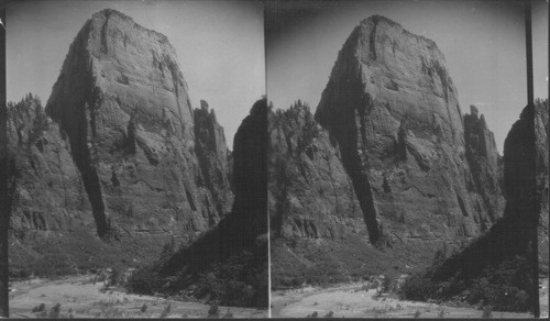 Great White Throne across Ridge. Zion National Park. Utah