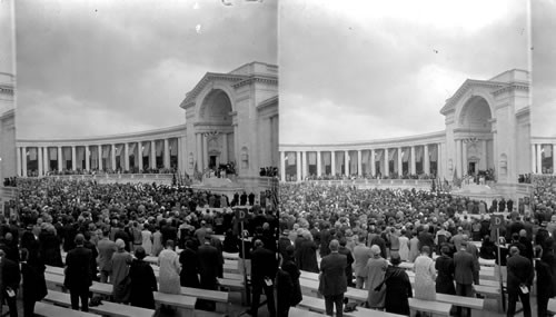 Memorial Services given by the G.A.R. Veterans at the Memorial Amphitheater, Arlington National Cemetery, Arlington, VA. May 30, 1928