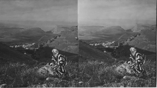 Village of Hattin from Horn of Hattin. Palestine