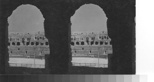 A section of the Roman amphitheaters, Nimes, France