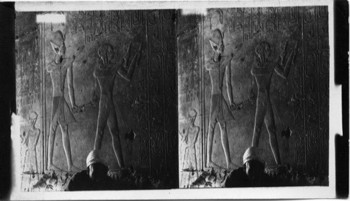 Sethos I and His Son, Ramses II, Worshipping Their Ancestors, Abydos, Egypt