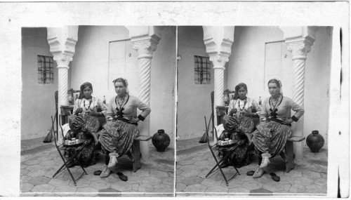 Moorish Women as seen only in their homes. Algiers. (no card, nothing on book)