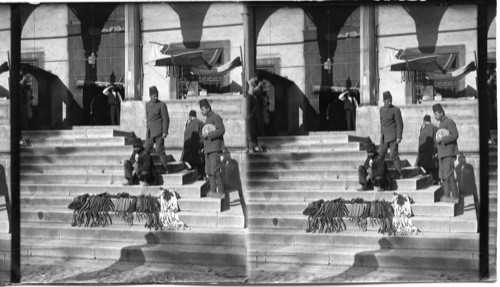 Constantinople, Tradesmen on the steps of a mosque