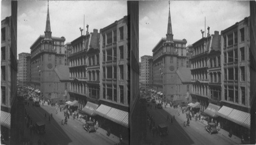 Washington St. and Old South Church, Mass