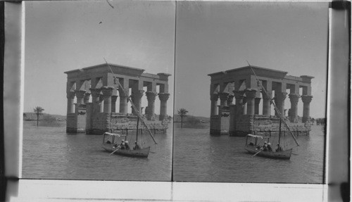 The kiosk or Pharoah’s bed, Philae as inundated by the great dam at Assouan