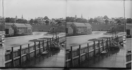 Where the Pilgrims Landed. Plymouth Rock and Cole's Mill. Plymouth, Mass