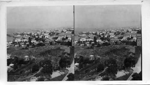 Beyrout looking north from American College Mt. Lebanon in Distance Syria