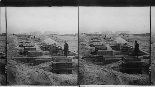 Preparing Foundations for Traveling Cranes - Looking toward Practically Completed rolling Mills, Gary, Ind