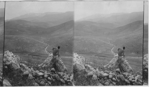 Mt. Hermon from upper Jordan valley, looking east. Syria