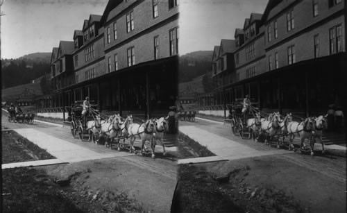 Old Mammoth Hot Springs Hotel. Yellowstone Park. Wyoming. Obsolete