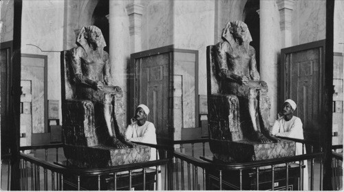 Statue of King Khephren, the constructor of the second pyramid found near the grand sphinx, Gizeh Museum, Cairo, Egypt