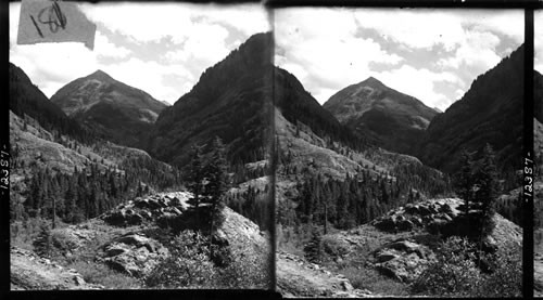 Beautiful Uncompahgre Valley and Lofty Mt. Abrahams (Mt. Abram) (12,6000 ft.) Colo