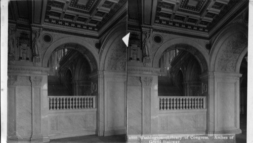 Library of Congress . Arches of Grand Stairway. Washington D.C