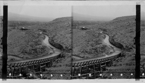 Natches Flume of City of North Yakima in the Distance, Washington