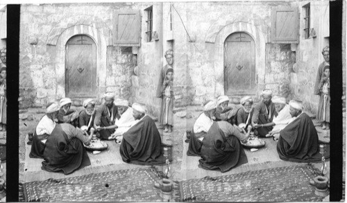 An oriental feast - rice and lamb - Beeroth, Palestine