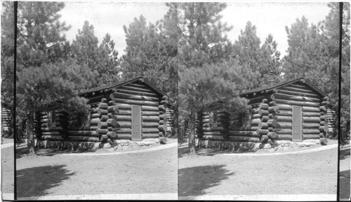 Exterior of standard cabin no. 129. Grand Canyon, Ariz