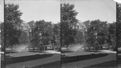 Haskell Hall, "C" bench on right, Chicago, Ill