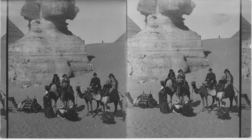 At the foot of the Sphinx, Egypt