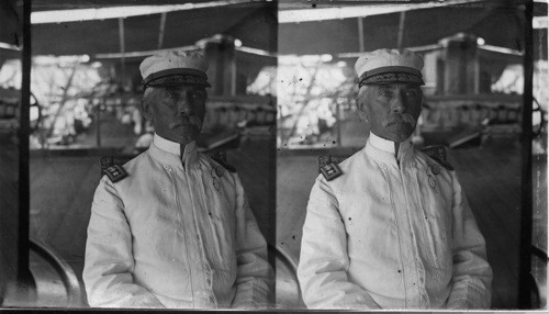 Rear Admiral Watson in command of the Asiatic squadron on his flagship Baltimore, Manila Bay, Philippines