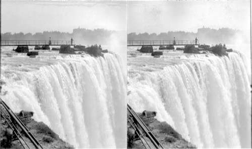 Majestic Niagara, to him who beholds thee, the world with its cares are forgotten. Canadian Falls from Goat Island