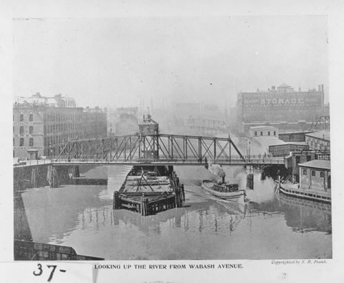 Looking up the River from Wabash Ave., Chicago, Ill