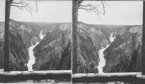 Yellowstone Falls and Canyon. Yellowstone National Park, Wyoming