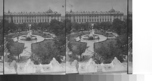 Royal palace and grounds. Madrid, Spain