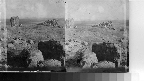 View of the Hopi Indian Reservation (Showing Rock). Arizona