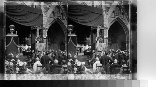 Cardinal Mercier, Renowned Belgian Prelate, speaking at Dinaut, Belgium