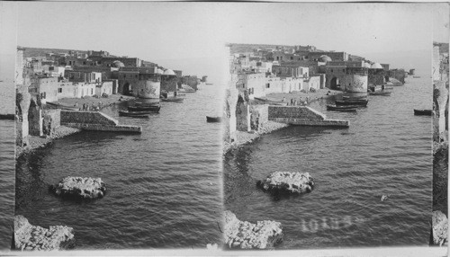 Tiberias, a town of Jewish fishermen, Sea of Galilee (from the S.E.) Palestine