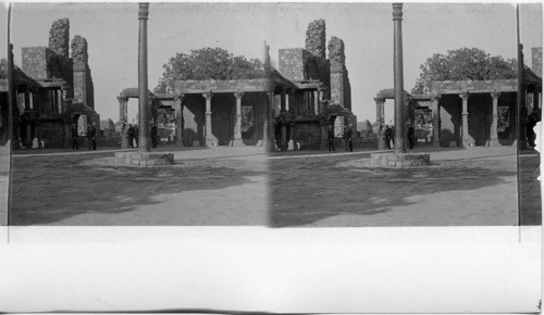 Prince of Wales. India. H.R.H. Visiting Ruins of Mosque near Kutub Minar, Delhi, India