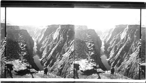 NW down the Granite Gorge Plateau below Bright Angel, Grand Canyon