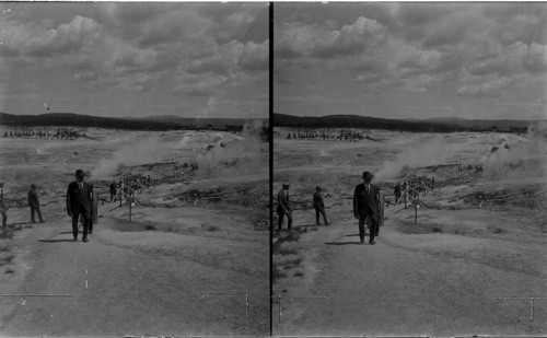 President Harding and Party at Norris Basin. Yellowstone Park