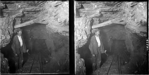 A tunnel into a gold mine 1000 ft. under ground. Eagle River Canon. [canyon], Colo