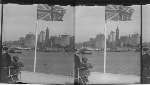 The Skyline from a Steamer in North River. New York City. N.Y