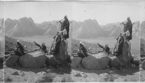 The Mount of the Law and Plain of Assembly. Sinai Wilderness. Egypt