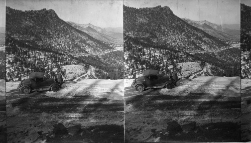 N.W. to St. Peters Dome on the Corley Mountain Highway to Cripple Creek. elevations 9150 ft. 17 miles from Colorado Springs, Colo