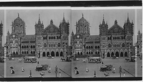 Victoria Terminus one of the finest railway stations in the World, Bombay, India