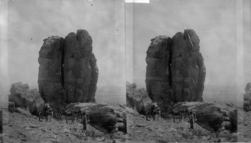 Hopi Indian Country. A large rock-Arizona. [By McKern 1905 PW 2/16/1984]